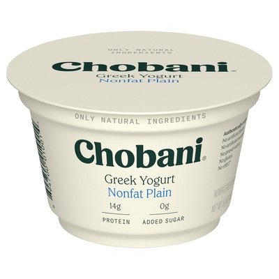 Chobani Yogurt Greek Nonfat Plain 12/5.3 OZ [UNFI #1512532] [ebt]