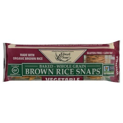 Edward & Sons Brown Rice Snaps Vegetable 12/3.5 OZ [UNFI #436121] [ebt]