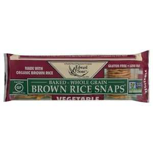 Edward & Sons Brown Rice Snaps Vegetable 12/3.5 OZ [UNFI #436121] [ebt]