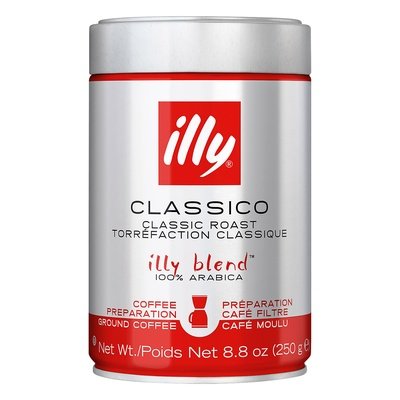 Illy Caffe Coffee 100% Arabica Ground Classic Roast Classico 6/8.8 OZ [UNFI #1084268] [ebt]
