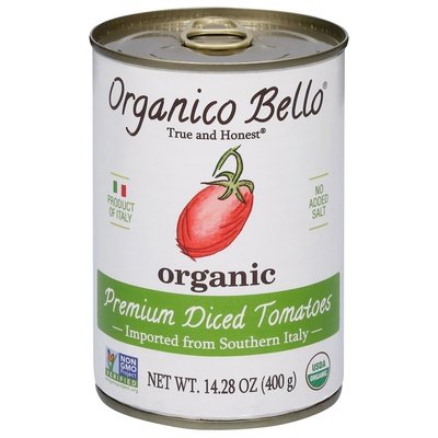 Organico Bello Tomatoes Organic Diced Premium 12/14.28O [UNFI #2106953] [ebt]