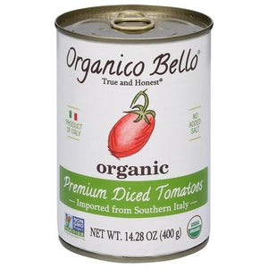 Organico Bello Tomatoes Organic Diced Premium 12/14.28O [UNFI #2106953] [ebt]