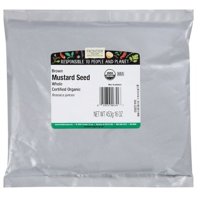 Frontier Nat Prod Co-Op Mustard Seed Brown Whole 1 Lb [UNFI #0478354] [ebt]