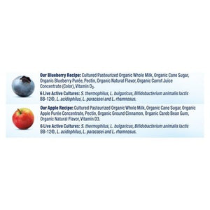 Stonyfield Organic Yogurt Whole Milk Apple & Blueberry 6+ Months 4/6/4 OZ [UNFI #1456573] [ebt]