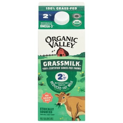 Organic Valley Milk Reduced Fat 2% Milkfat 6/64 OZ [UNFI #2043925] [ebt] T
