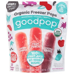 Goodpop Freezer Pops Organic Assorted 6/20/1.5Z [UNFI #2827848] [ebt]