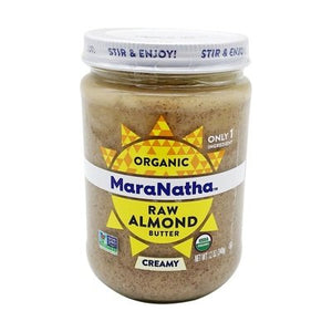 Maranatha Almond Butter Organic Raw Creamy 6/12 OZ [UNFI #1745645] [ebt]