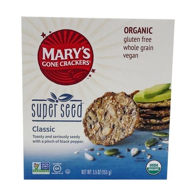 Marys Gone Crackers Crackers Classic Super Seed 6/5.5 OZ [UNFI #1835685] [ebt]
