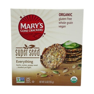 Marys Gone Crackers Crackers Everything Super Seed 6/5.5 OZ [UNFI #1831411] [ebt]