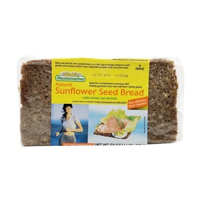 Mestemacher Sunflower Seed Bread Natural 12/17.6Oz [UNFI #0537225] [ebt]
