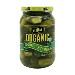 Mt Olive Pickles Pickles Organic Kosher Baby Dills 6/16 OZ [UNFI #2374692] [ebt]