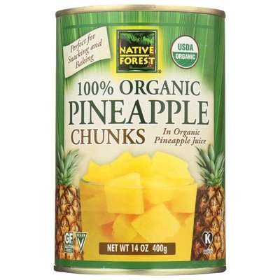 Native Forest Pineapple Chunks 100% Organic 6/14 OZ [UNFI #0771733] [ebt]
