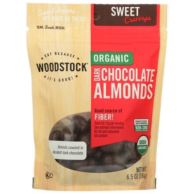 Woodstock Almonds Organic Dark Chocolate 8/6.5 OZ [UNFI #1082122] [ebt] T